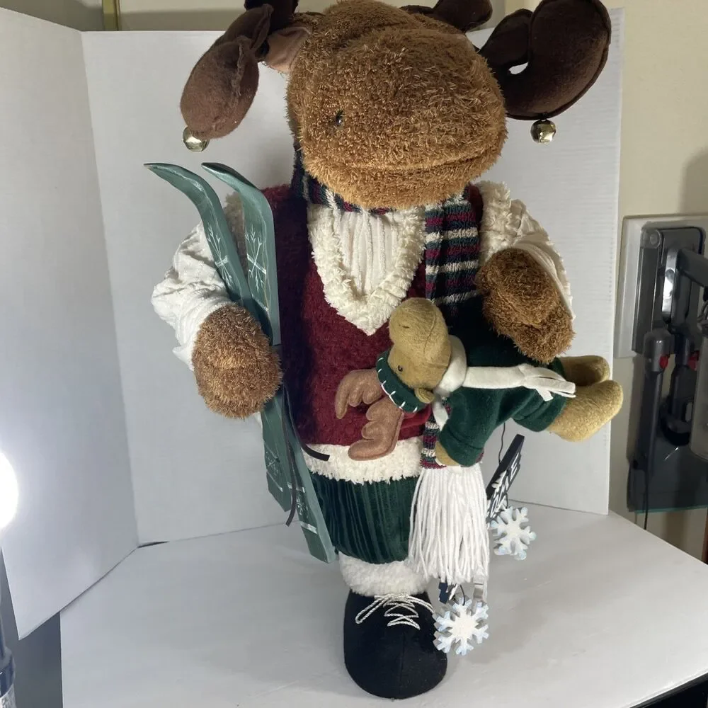 Costco Frabric Moose Welcome Christmas Moose Plush 26”